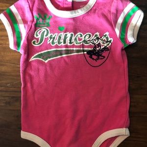 Pink princess onesie 3-6 months